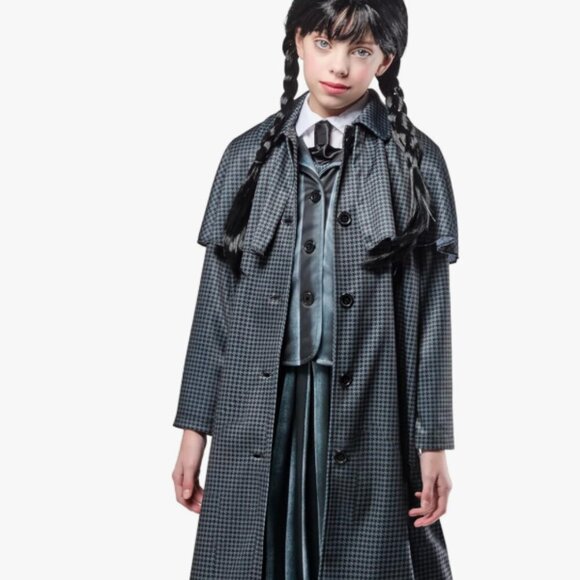 Wednesday Addams Costume Coat for Kids, Girl's Large - Picture 7 of 9